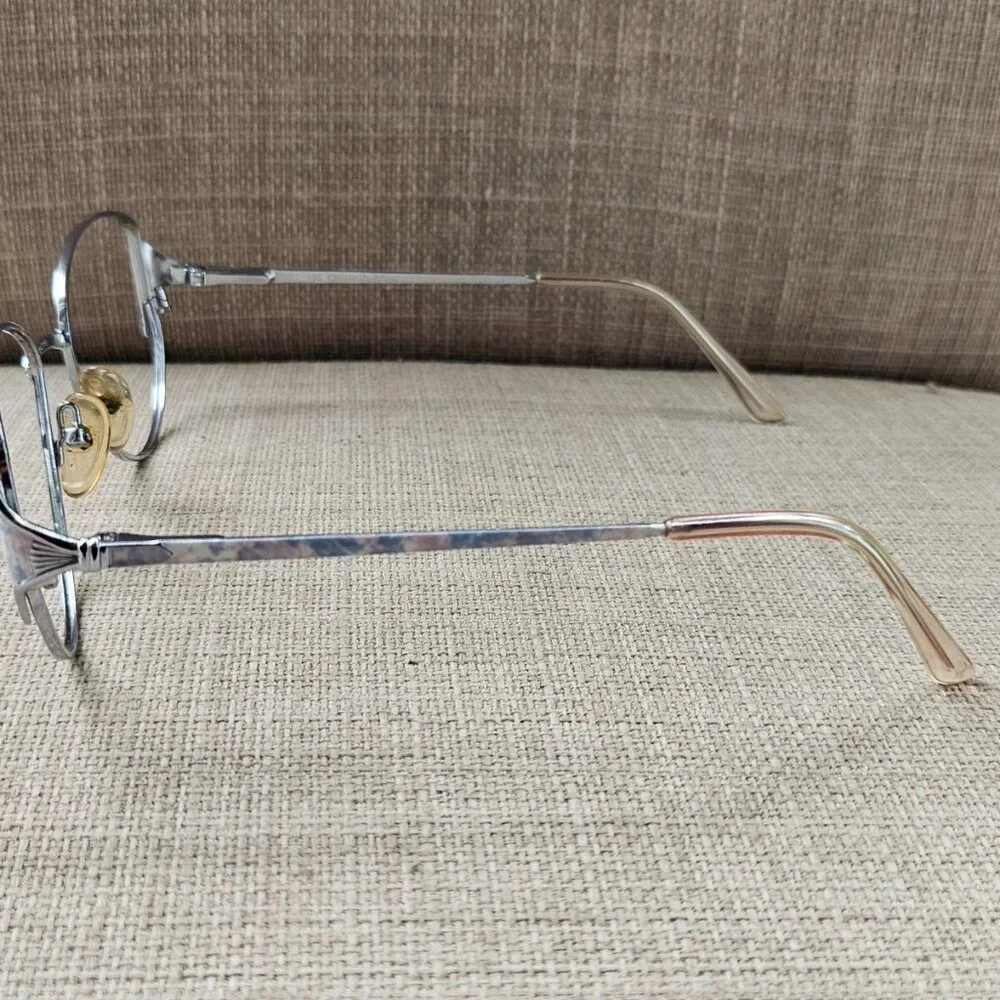Vintage Elizabeth Arden Women Glasses Eyeglasses Frame Silver Tone EA639-3